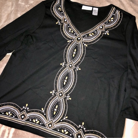 Alfred Dunner Beaded Top - Picture 2 of 6